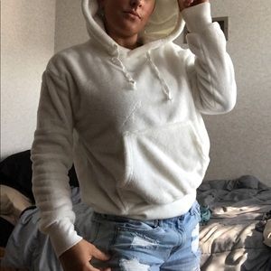 Fluffy White Winter Hoodie